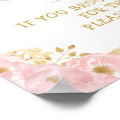 Crown Princess Blush Floral Baby Diaper Raffle Poster (Hoek)