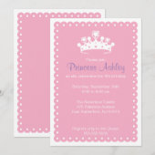 Crown Princess Invitation Kaart (Voorkant / Achterkant)