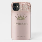 Crown Princess Roos Gold Glitter Drikeh Case-Mate iPhone Case (Achterkant)