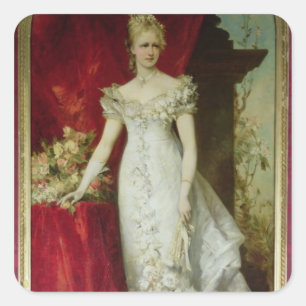 Crown Princess Stephanie van België Vierkante Sticker