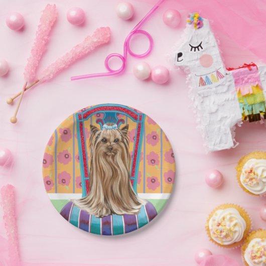 Crown Princess Yorkie Papieren Bordje (Feest)
