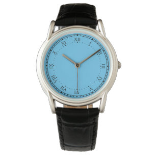 Crown Protector Zwart en Blauw Leren Horloge