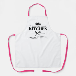 Crown Queen of the Kitchen Lady Chef Personalized Schort