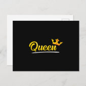Crown Queen Princess Gold Royal Funny Gift Idea Briefkaart (Voorkant / Achterkant)