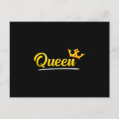 Crown Queen Princess Gold Royal Funny Gift Idea Briefkaart (Voorkant)