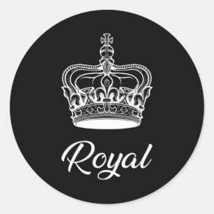 Crown Queen Princess Gold Royal Funny Gift Idea Ronde Sticker