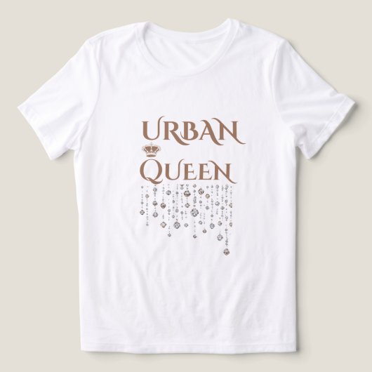 CROWN QUEEN ZELDZAME DIAMANT TAN DAMES TRI-BLEND SHIRT (Design voorkant)