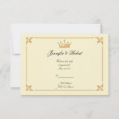 Crown Regency in Gold en Ivory Response Kaart (Voorkant)