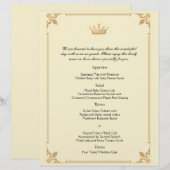 Crown Regime in het menu Gold en ivoor Wedding (Voorkant / Achterkant)