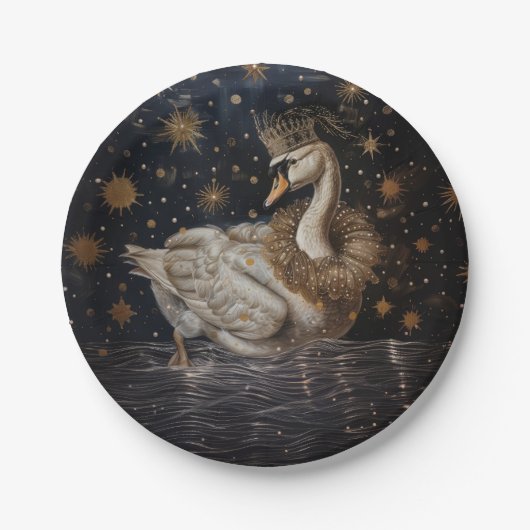 Crown - Ronde papieren Borden Bordje (Voorkant)