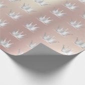 Crown Roos Gold Silver Prince Princess Sweet 16th Cadeaupapier (Hoek)