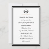 Crown Royal Black White en Gouden Bruiloft Kaart (Voorkant)