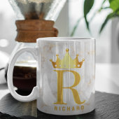 Crown Royal Initiaal Letter Monogram Name Marble Koffiemok