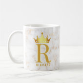 Crown Royal Initiaal Letter Monogram Name Marble Koffiemok (Links)