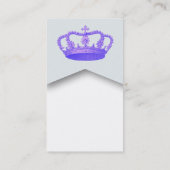 Crown Royalty Princess of Queen Sjabloon V2 PAARS Visitekaartje (Achterkant)