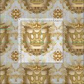 Crown Shield Family Crest Fabric Stof (Delen)
