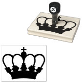 Crown Silhouette, Crafted 4 x 5 inch Rubber Stamp Rubberstempel (Gestempeld)