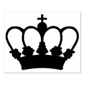Crown Silhouette, Crafted 4 x 5 inch Rubber Stamp Rubberstempel (Afrduk)