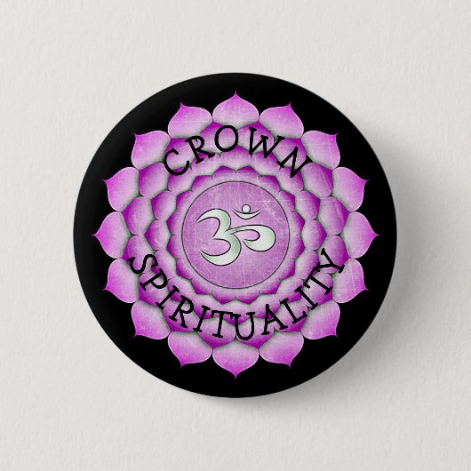 CROWN SPIRITUALITY PAARSE Chi Chakra Button (Voorkant)