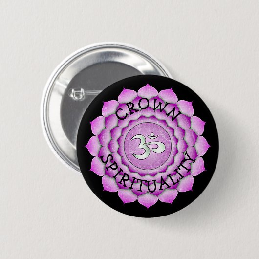 CROWN SPIRITUALITY PAARSE Chi Chakra Button (Voorkant /achterkant)