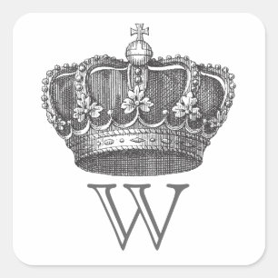 Crown Stickers met monogram