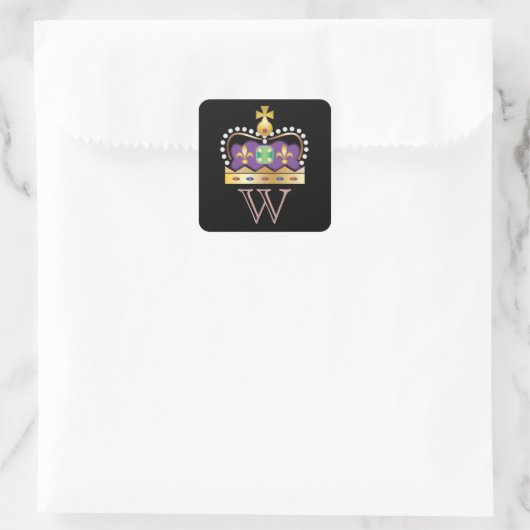 Crown Stickers met monogram (Tas)