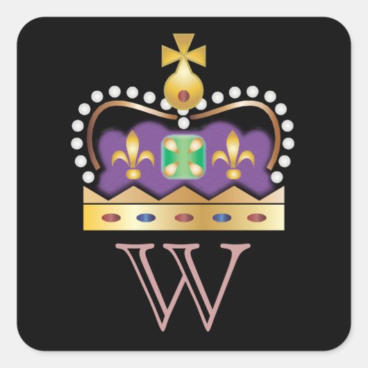 Crown Stickers met monogram (Voorkant)