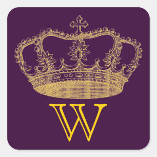 Crown Stickers met monogram