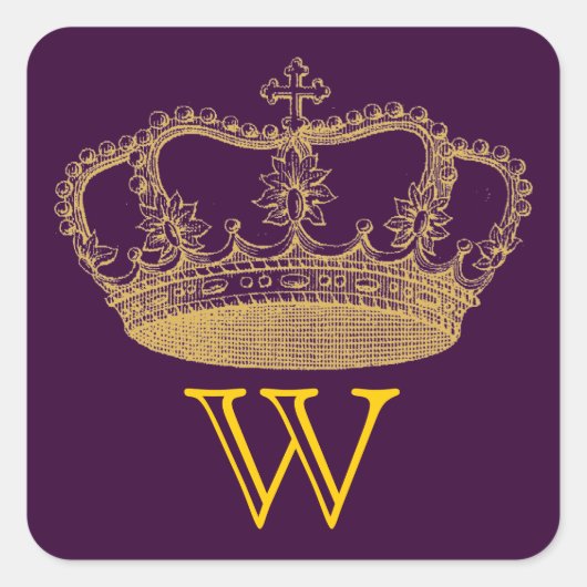 Crown Stickers met monogram (Voorkant)