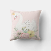 Crown Swan Baby Girl Boho Etheral Nursery Pillow Kussen (Achterkant)