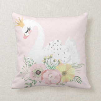 Crown Swan Baby Girl Boho Etheral Nursery Pillow Kussen