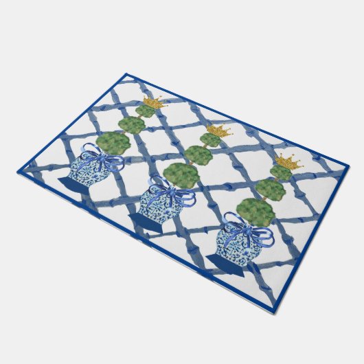 Crown Topiary Chinoiserie Ginger Jars Jar Deurmat (Schuin)