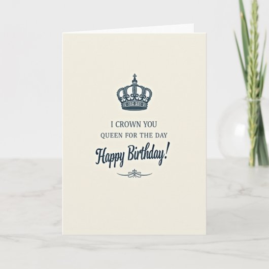 Crown Verjaardagskaart Kaart (Voorkant)