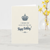 Crown Verjaardagskaart Kaart (Gele Bloem)