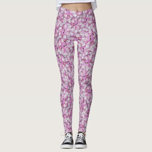 Crown Vetch Seamless Pattern Leggings (Voorkant)