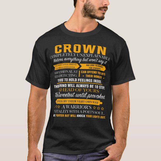 CROWN volledig onverklaarbaar T-shirt (Voorkant)