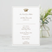 Crown Wedding Invitation Kaart (Staand voorkant)
