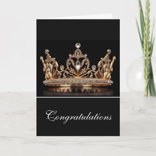 Crown Wenskaart-Congrats Kaart (Voorkant)