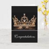 Crown Wenskaart-Congrats Kaart (Gele Bloem)