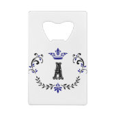 Crown Wreate A Monogram Creditkaart Flessenopener (Achterkant)