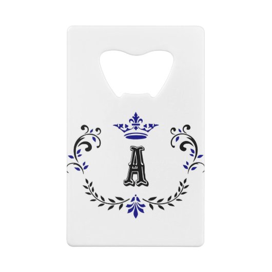 Crown Wreate A Monogram Creditkaart Flessenopener (Achterkant)