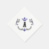 Crown Wreate A Monogram Servetten (Hoek)