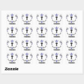 Crown Wreath Monogram "T" Personaliseer Sticker (Vel)