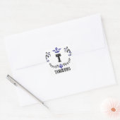 Crown Wreath Monogram "T" Personaliseer Sticker (Envelop)