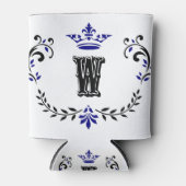 Crown Wreath Monogram "W" Blikjeskoeler (Voorkant)