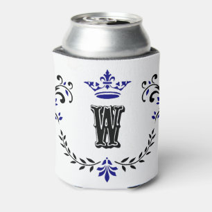 Crown Wreath Monogram "W" Blikjeskoeler