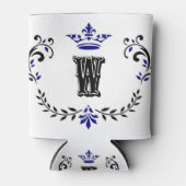 Crown Wreath Monogram "W" Blikjeskoeler (Voorkant)