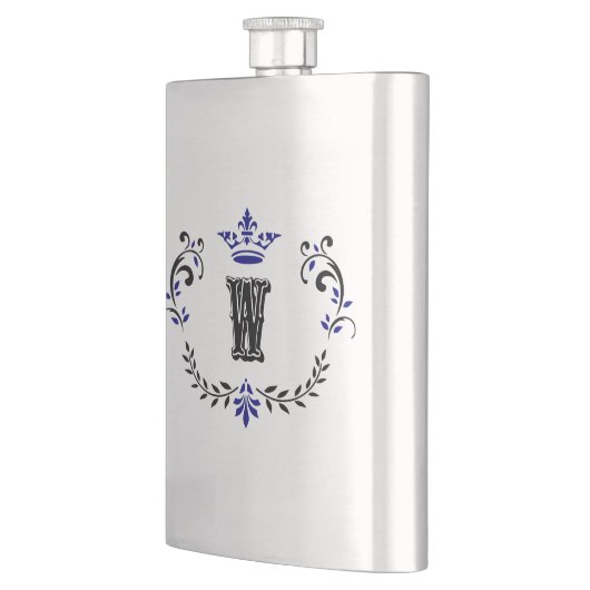 Crown Wreath Monogram "W" Flacon (Links)