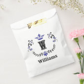 Crown Wreath Monogram "W" Gepersonaliseerd Bedankzakje (Gezegeld)