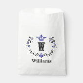 Crown Wreath Monogram "W" Gepersonaliseerd Bedankzakje (Voorkant)